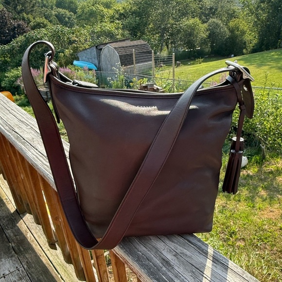 Coach 2013 Legacy Convertible Leather Duffle Bag #19889 VGUC Tassles Mahogany - Picture 3 of 10